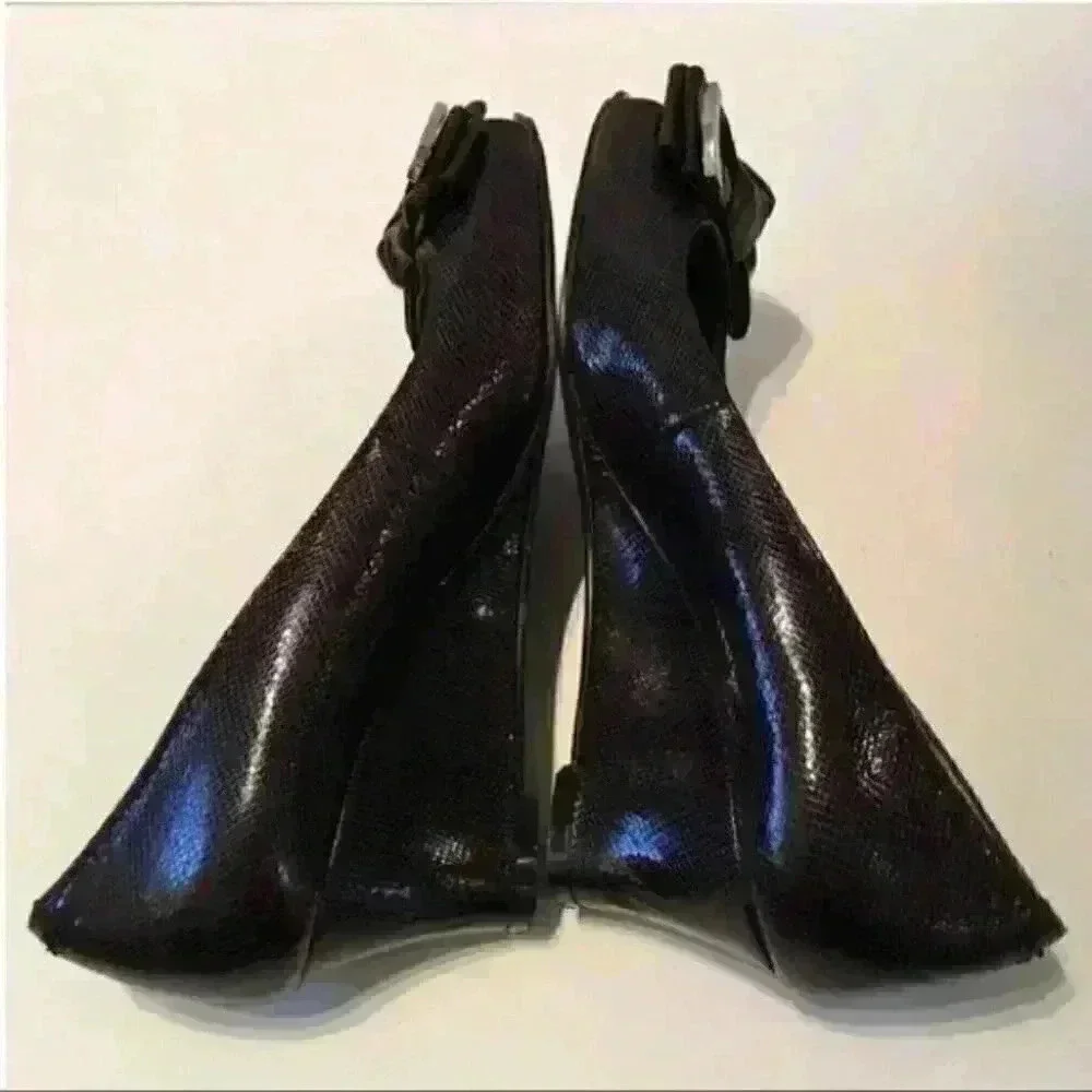 Bandolino Heels 6.5 Bdgoldco2 Snake Print Wedges